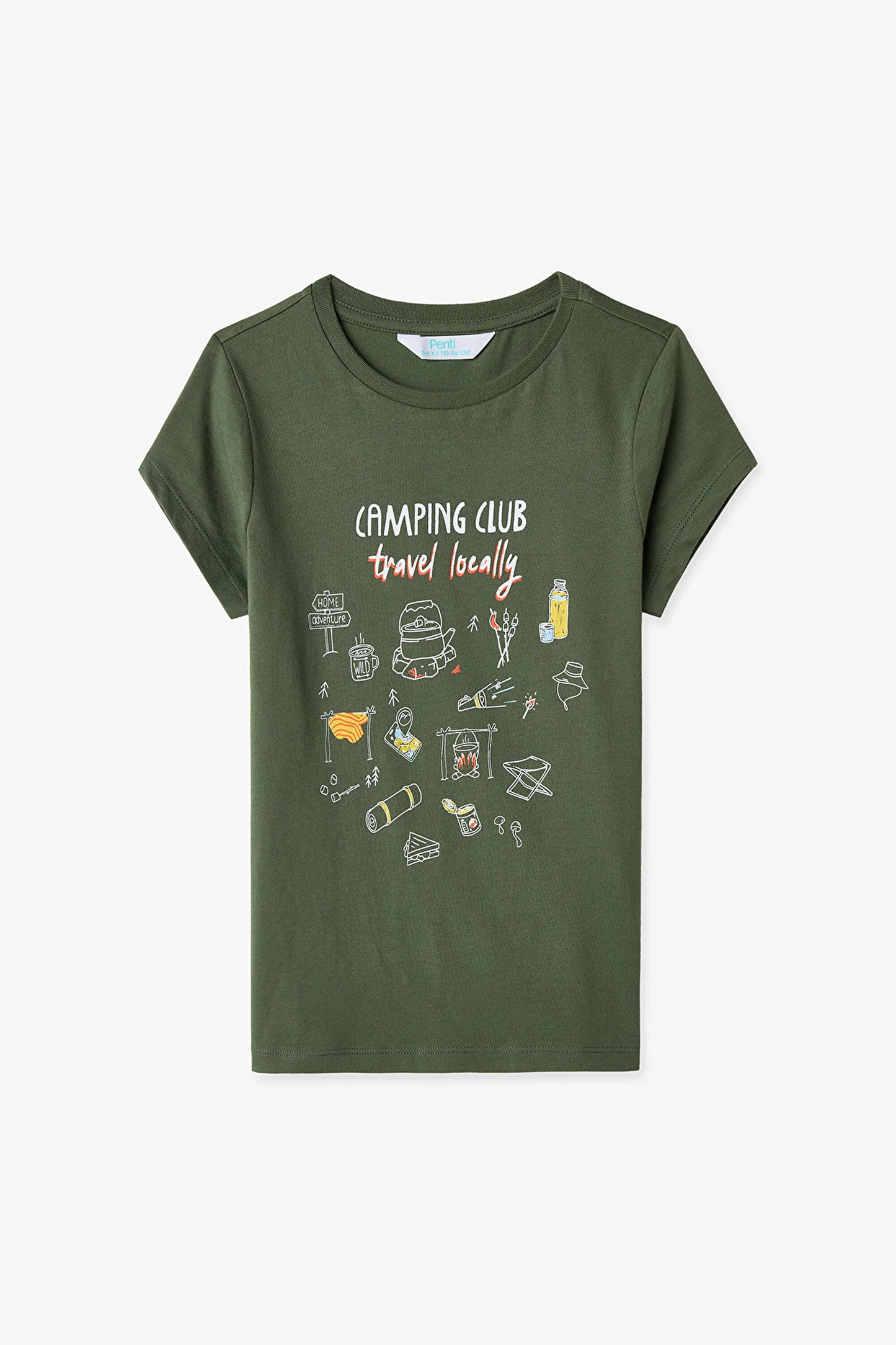 Yeşil Erkek Çocuk Camping Club Pamuklu 2'li Pijama Takımı