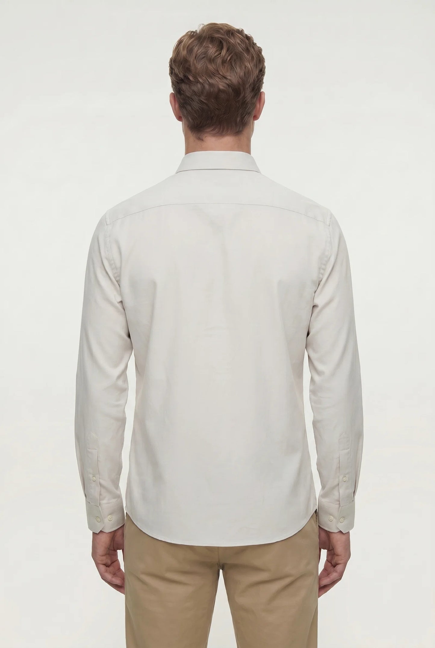 Tween Slim Fit Taş Düz Easy Care Gömlek