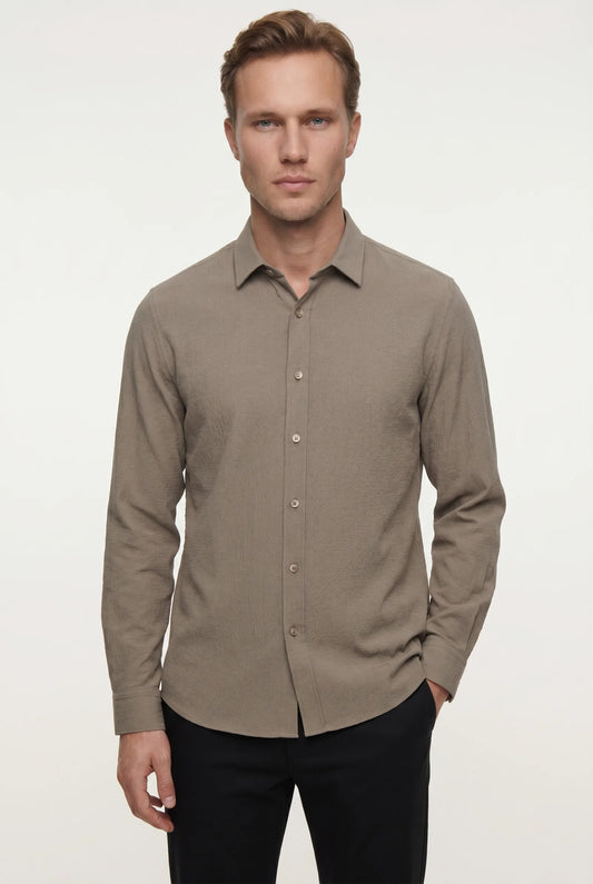 Tween Slim Fit Vizon Gömlek