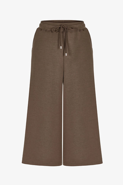 Haki Crop Modal Pantolon