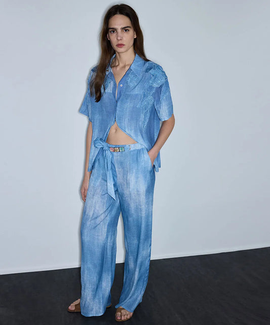 Mavi Denim Görünümlü Baskılı Pantolon Is1260003173629 | Ipekyol