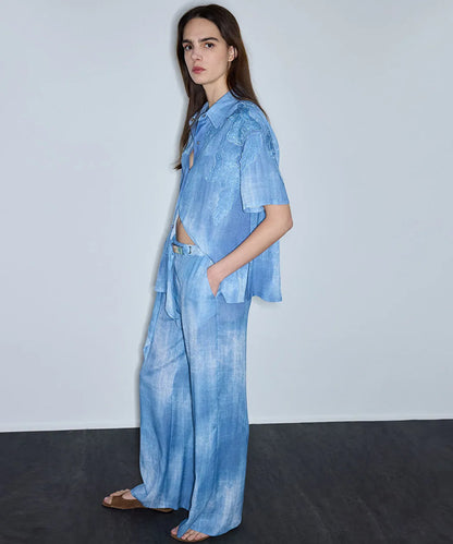 Mavi Denim Görünümlü Baskılı Pantolon Is1260003173629 | Ipekyol