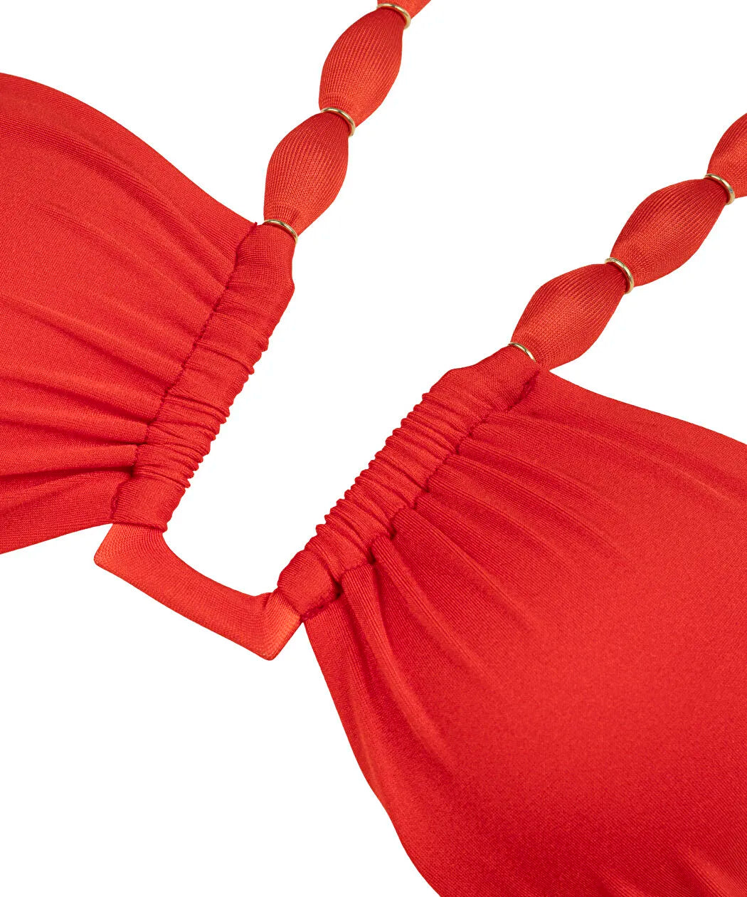 Kırmızı Karma Aksesuarlı Büzgülü Bikini Seti Is1260038018034 | Ipekyol