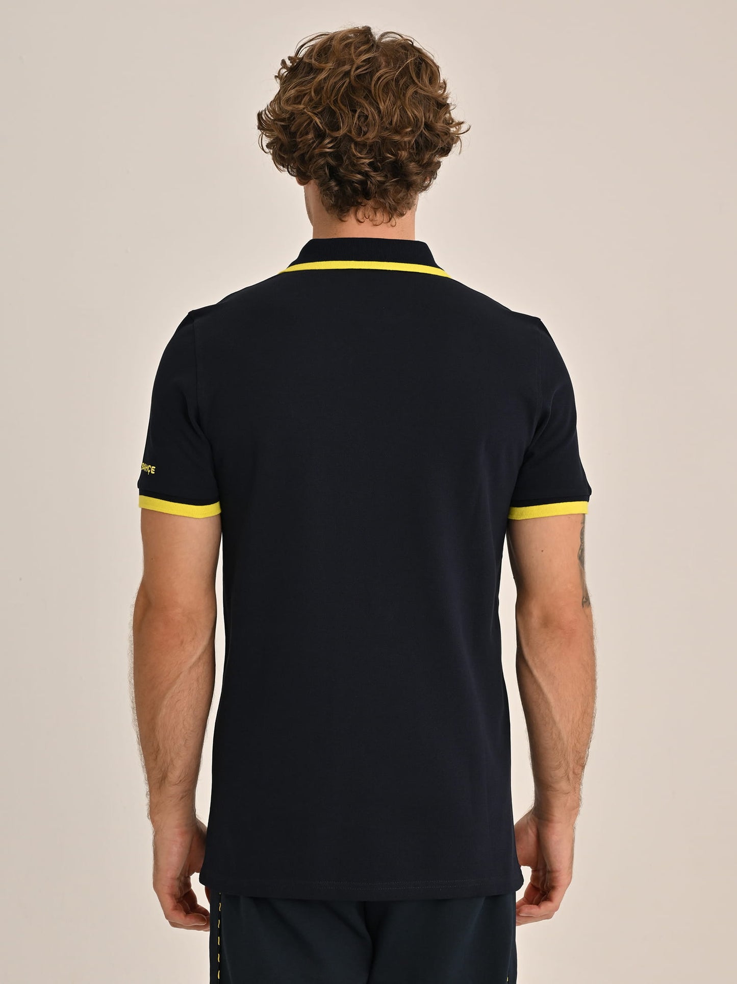 Fenerbahçe Lacivert Tribün Çubuklu Detaylı Erkek Polo Tshirt
