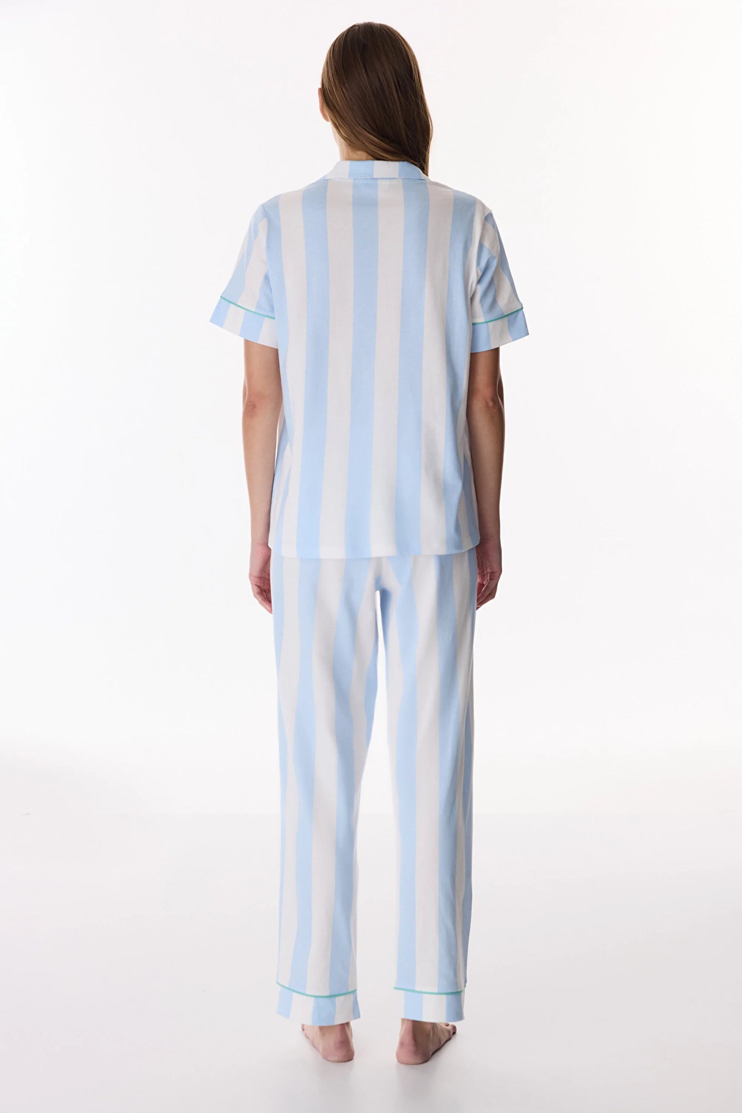 Açık Mavi Dreamy Mood Pamuklu Gömlek Pantolon Pijama Takımı