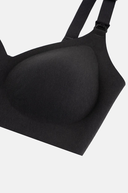 Siyah Balensiz Dikişsiz Kaplı Emzirme Sütyeni