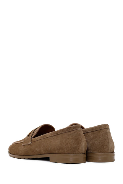 Kadın Vizon Tokalı Süet Deri Maskülen Loafer