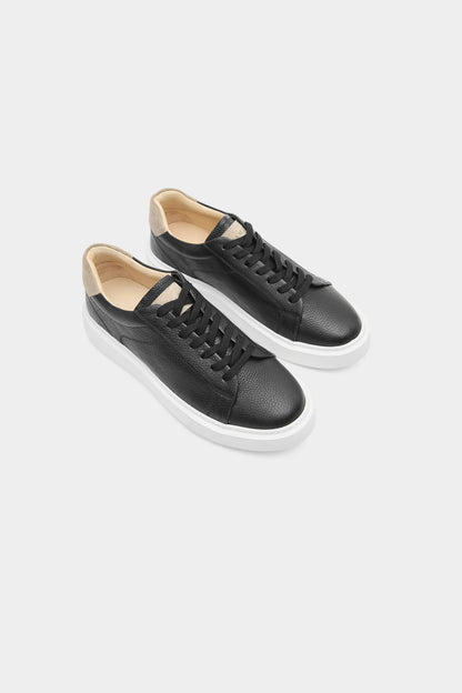 Damat Siyah Hakiki Deri Sneaker Ayakkabi