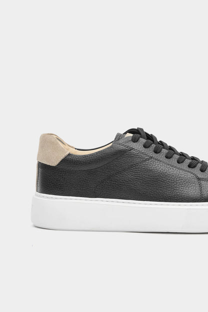 Damat Siyah Hakiki Deri Sneaker Ayakkabi