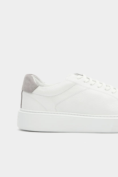 Damat Beyaz Hakiki Deri Sneaker Ayakkabi