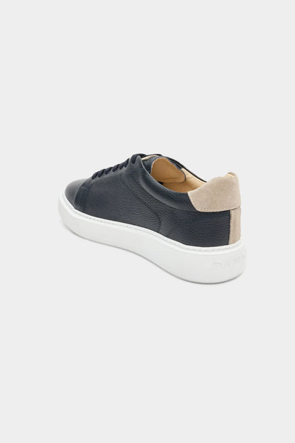 Damat Lacivert Hakiki Deri Sneaker Ayakkabi