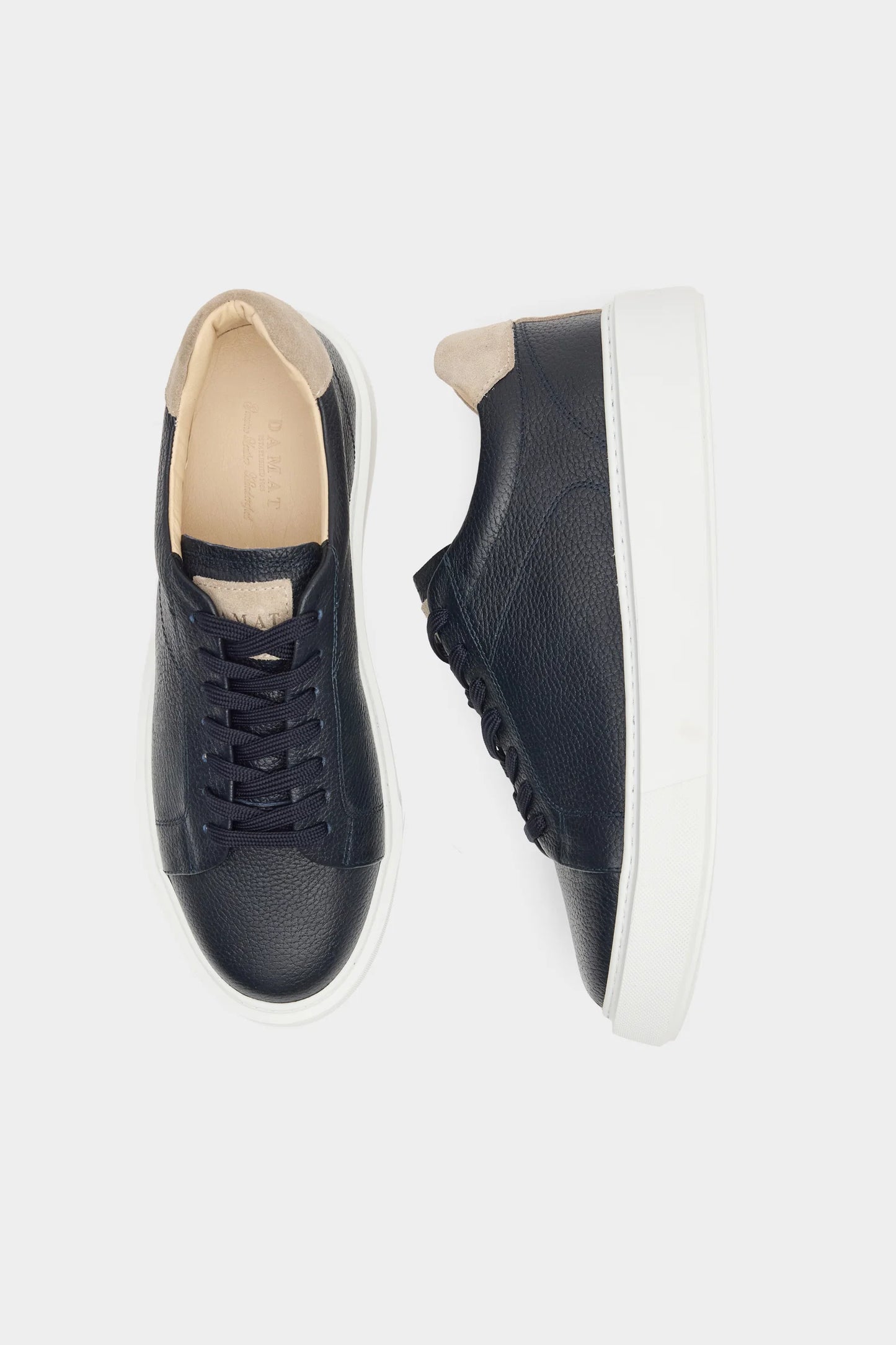 Damat Lacivert Hakiki Deri Sneaker Ayakkabi