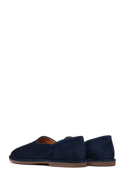 Erkek Lacivert Süet Deri Loafer