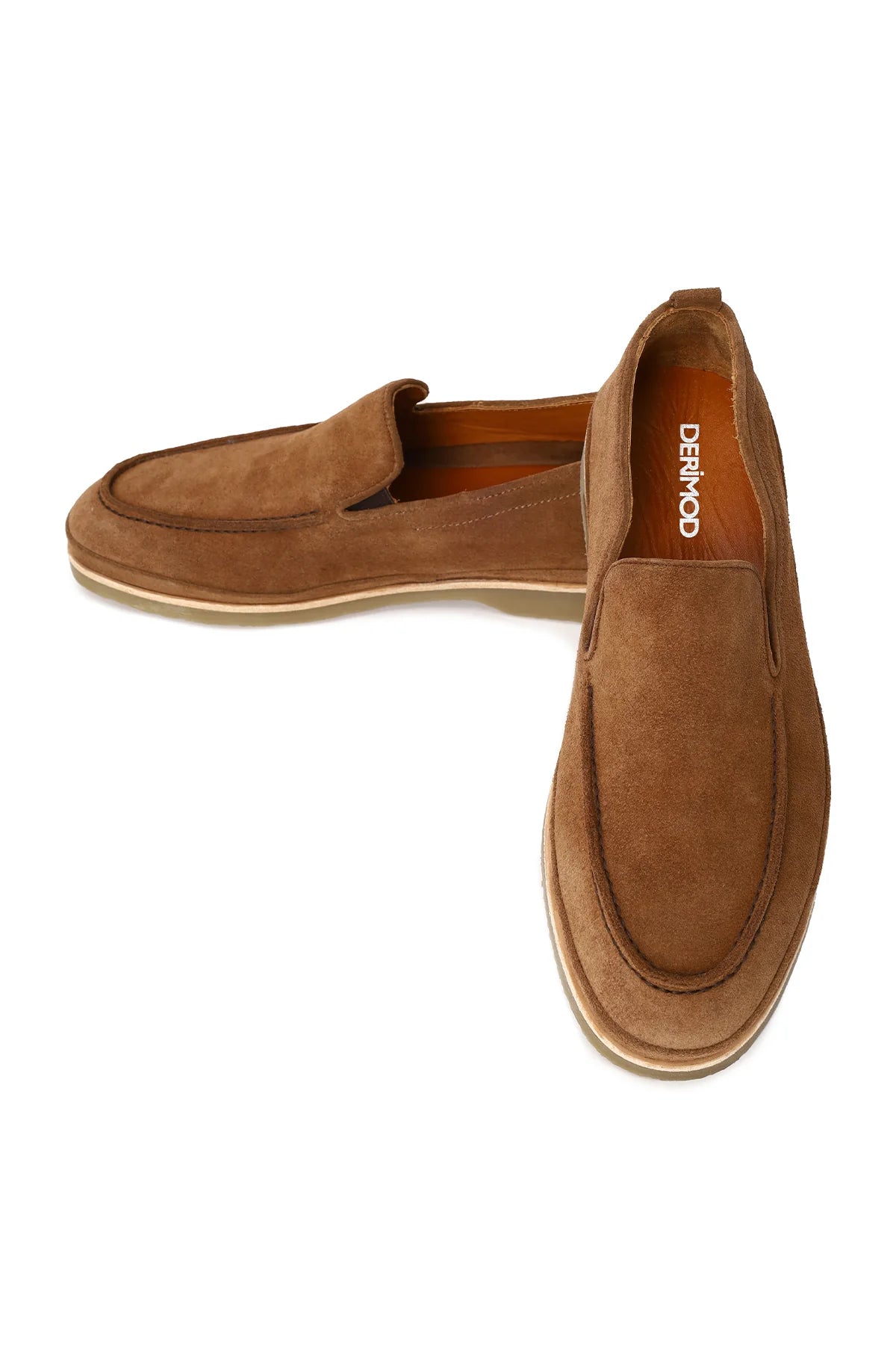 Erkek Taba Süet Deri Casual Loafer