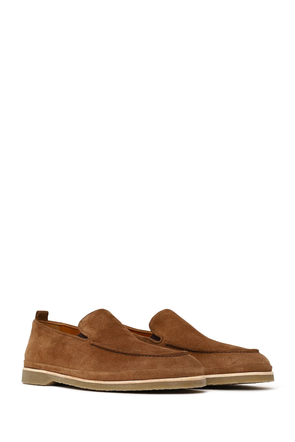 Erkek Taba Süet Deri Casual Loafer