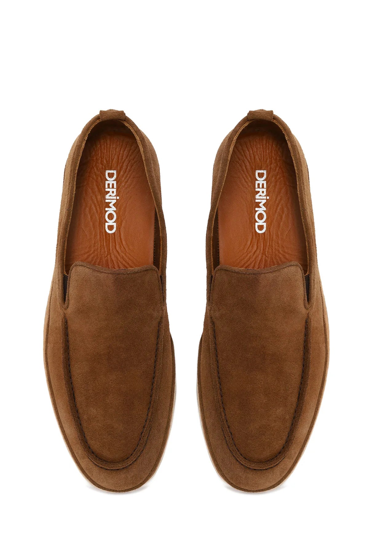Erkek Taba Süet Deri Casual Loafer