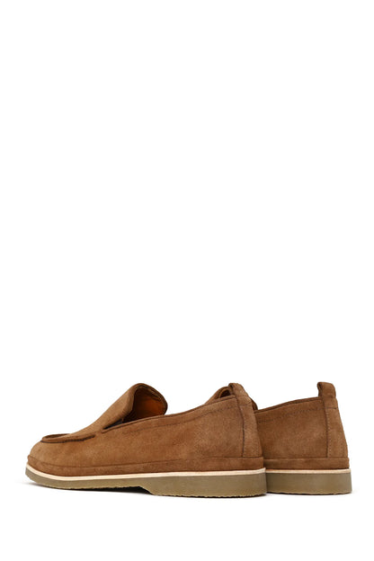 Erkek Taba Süet Deri Casual Loafer