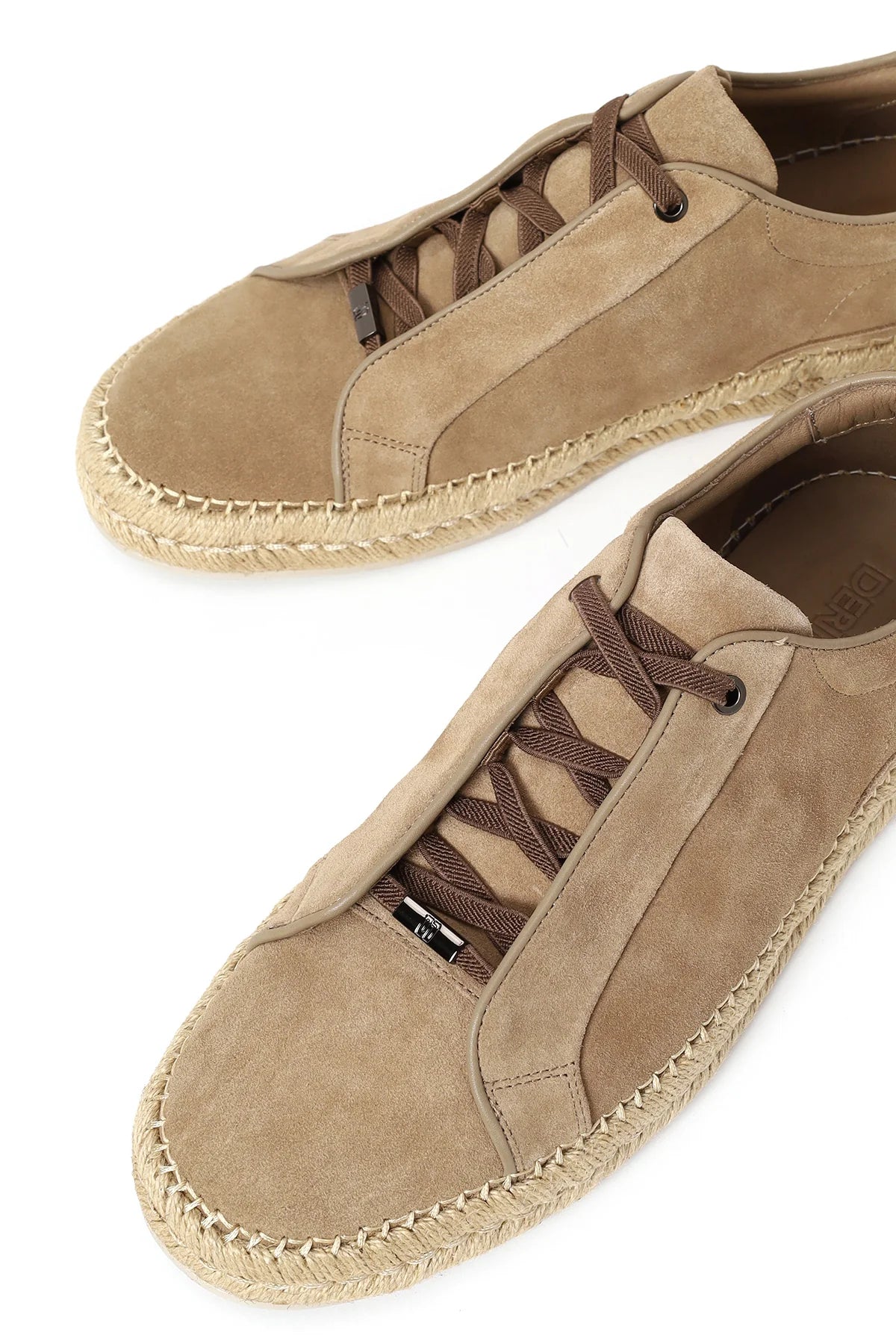 Erkek Bej Kalın Tabanlı Süet Deri Sneaker