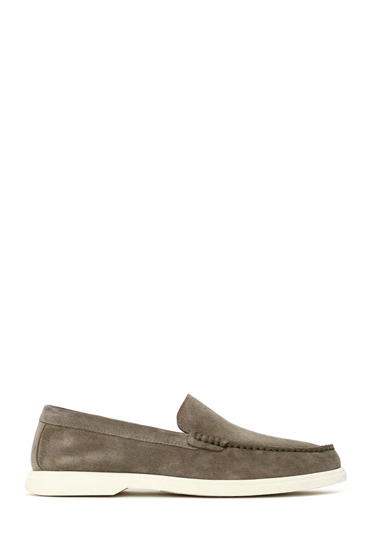 Erkek Mint Yeşili Süet Deri Loafer