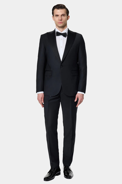 Damat Regular Fit Siyah Düz Smokin Takim