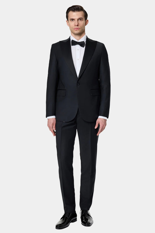 Damat Regular Fit Siyah Düz Smokin Takim