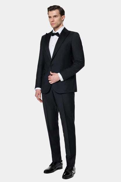 Damat Regular Fit Siyah Düz Smokin Takim