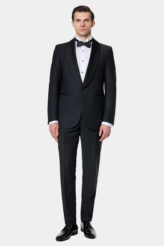 Damat Regular Fit Siyah Düz Smokin Takim