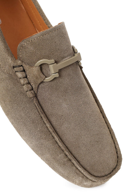Erkek Yeşil Tokalı Süet Deri Loafer
