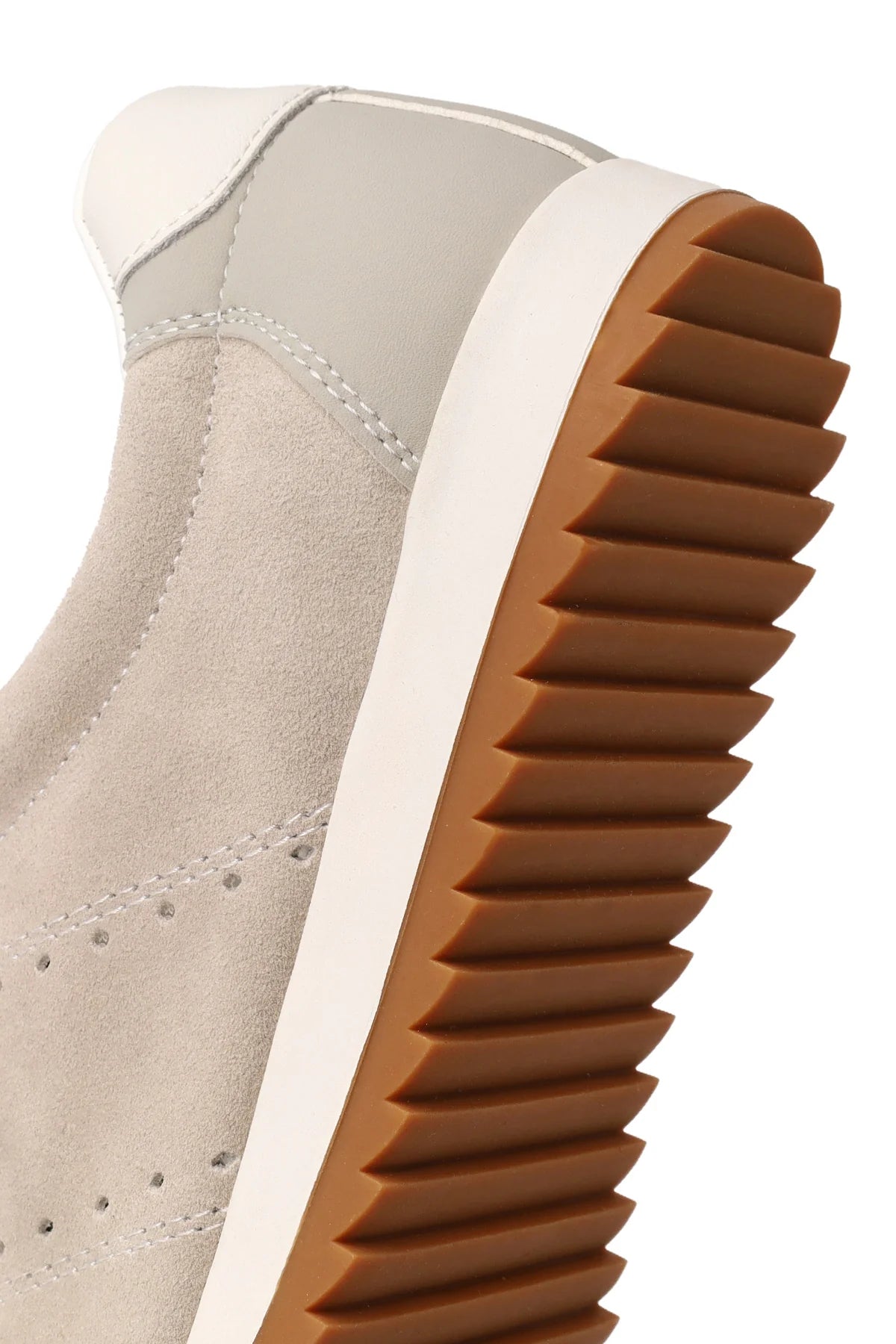 Kadın Açık Gri Bağcıklı Süet Deri Sneaker