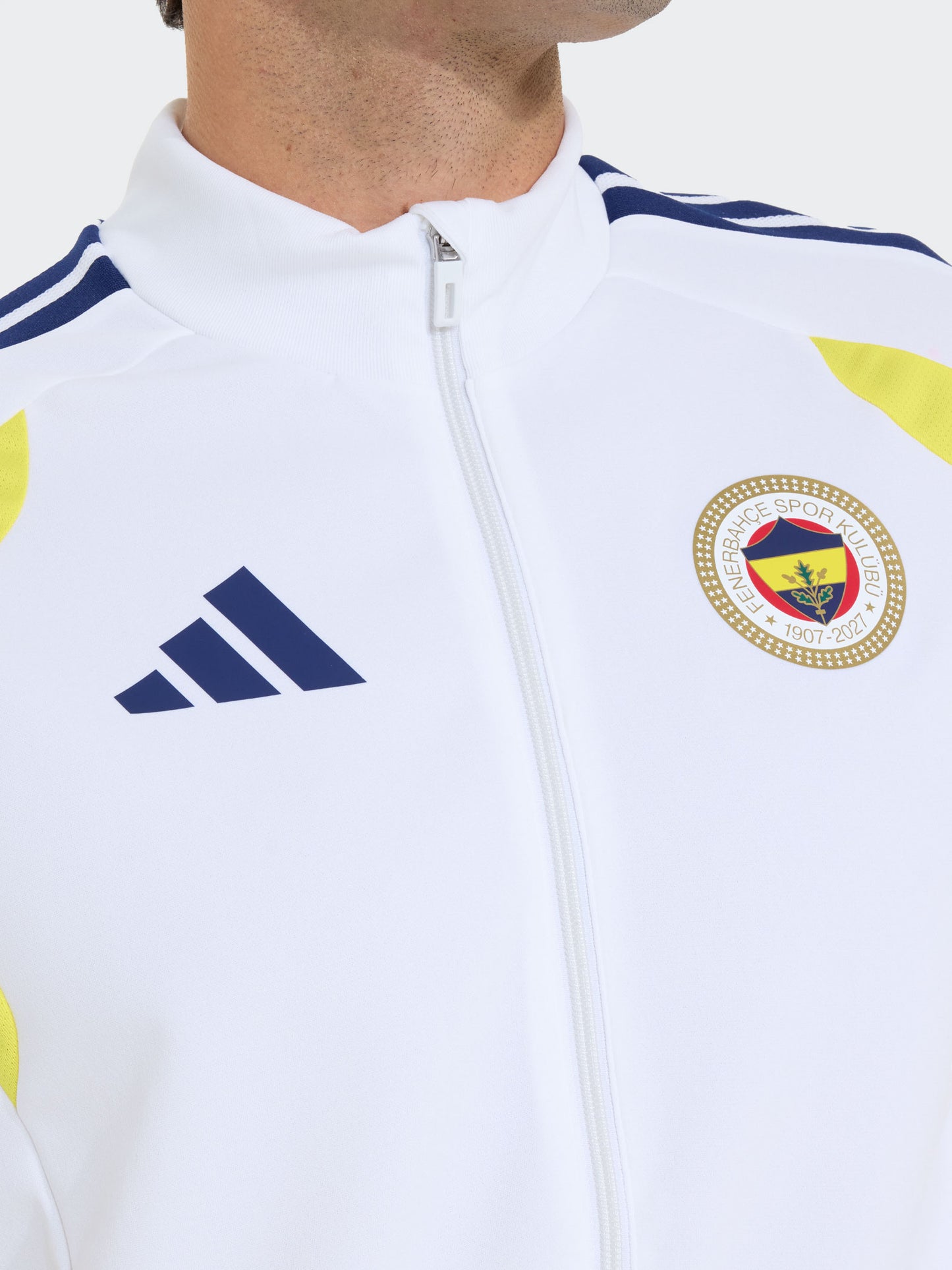 Fenerbahçe 2026/27 A Takım Beyaz Tam Fermuarlı Sweatshirt