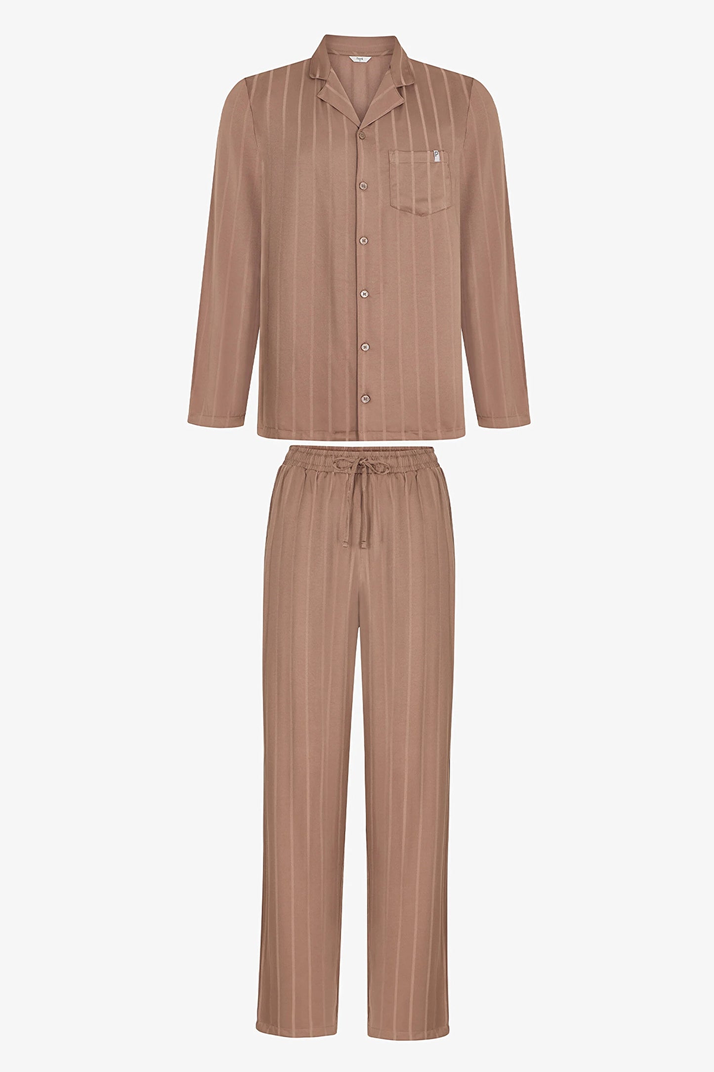 Erkek Renkli Brown Brew Pijama Takımı