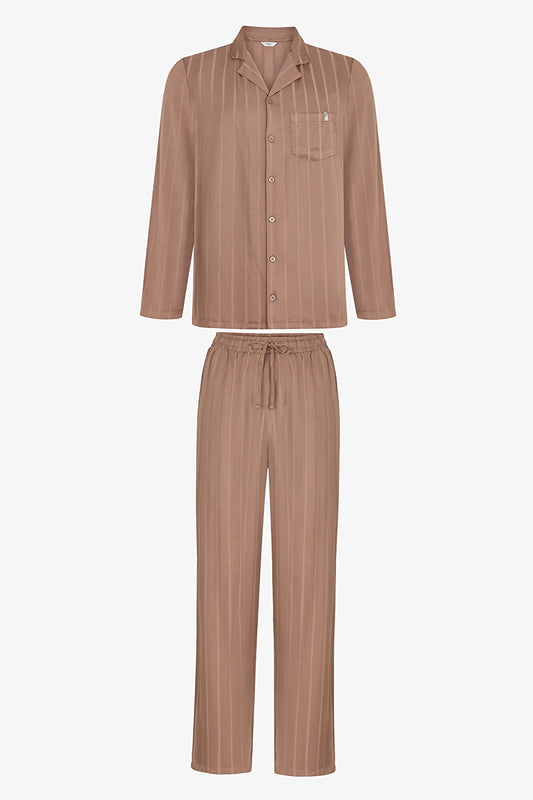 Erkek Renkli Brown Brew Pijama Takımı