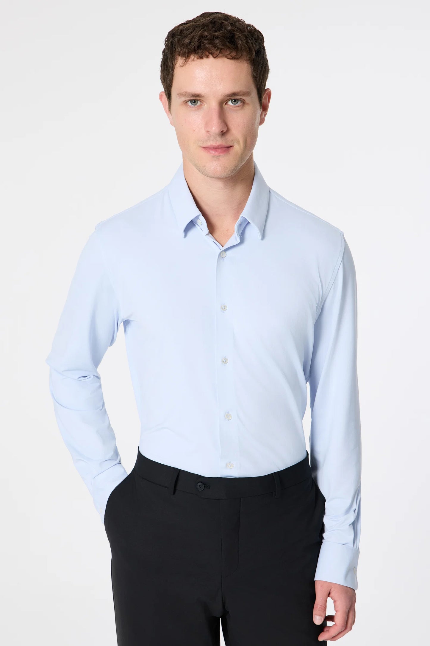 Tween Slim Fit Mavi Düz Gömlek