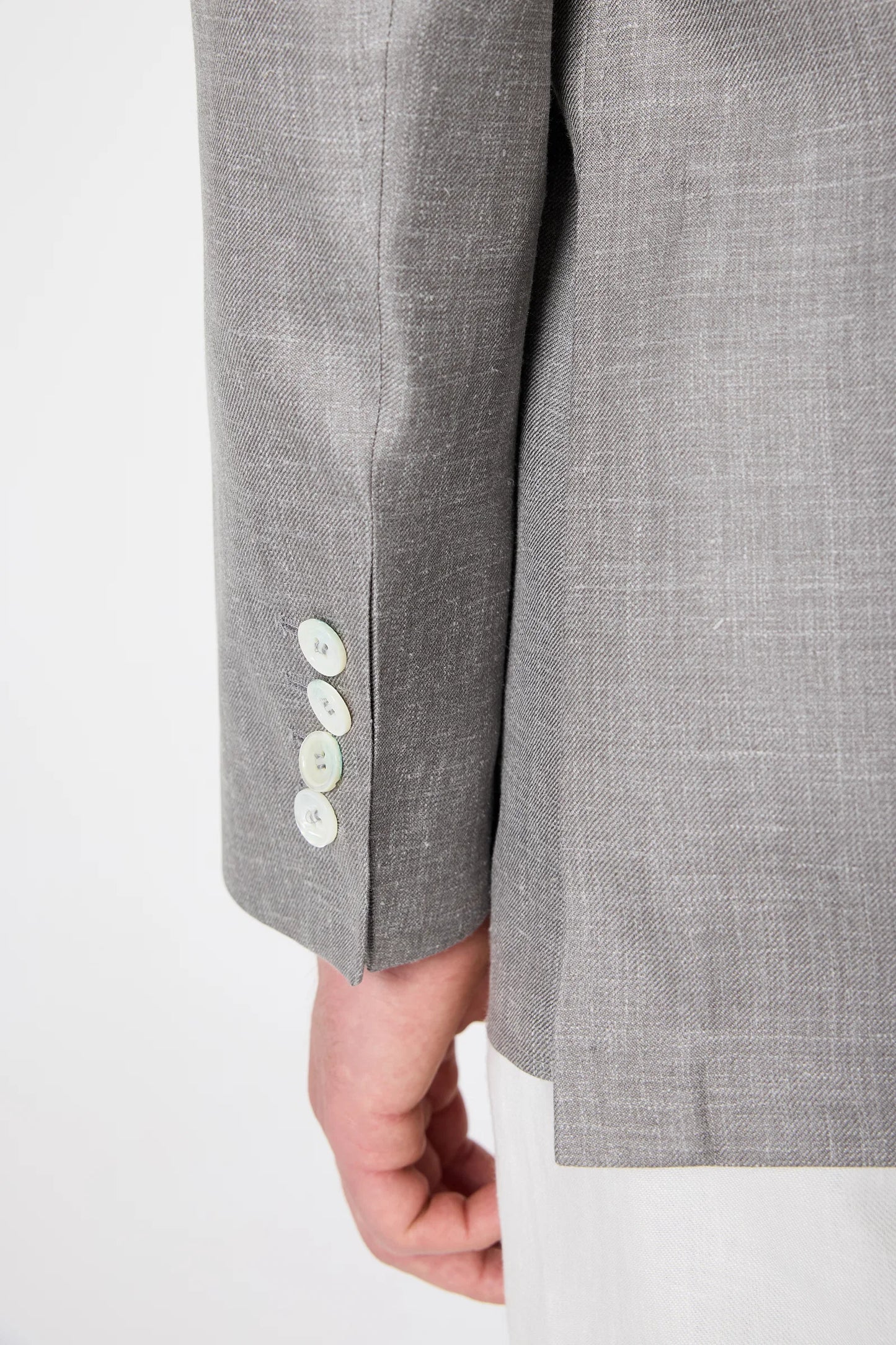 Damat Regular Fit Gri Diyogonal Kumaş Ceket