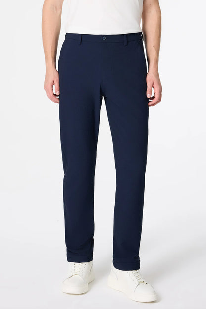 Tween Relaxed Fit (pilesiz) Lacivert Armürlü Kumaş Pantolon