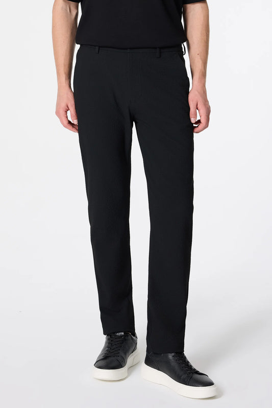 Tween Relaxed Fit (pilesiz) Siyah Armürlü Kumaş Pantolon