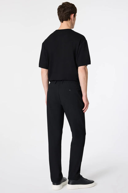 Tween Relaxed Fit (pilesiz) Siyah Armürlü Kumaş Pantolon