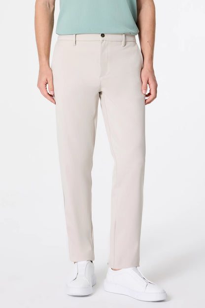 Tween Relaxed Fit (pilesiz) Bej Düz Jogger Pantolon