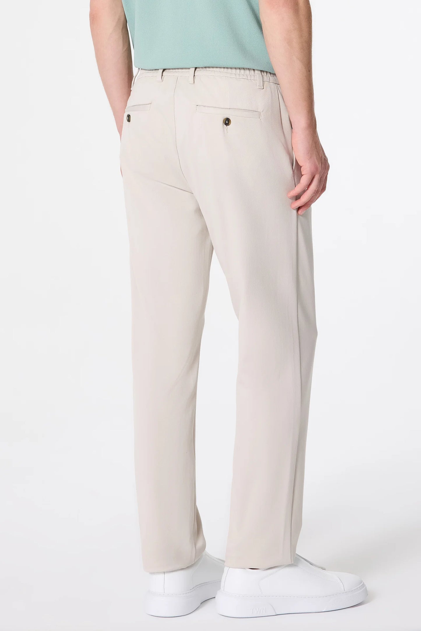 Tween Relaxed Fit (pilesiz) Bej Düz Jogger Pantolon