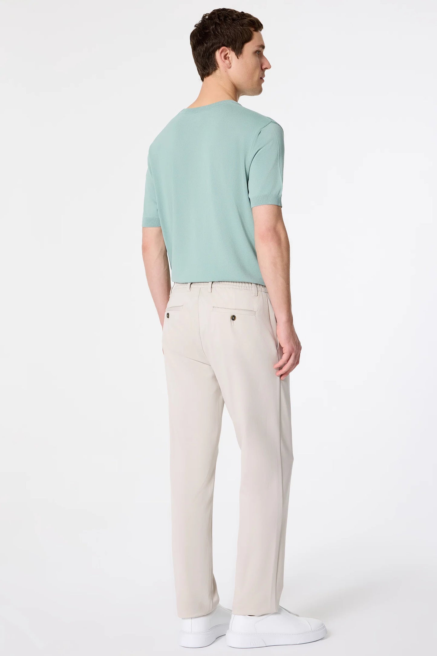 Tween Relaxed Fit (pilesiz) Bej Düz Jogger Pantolon