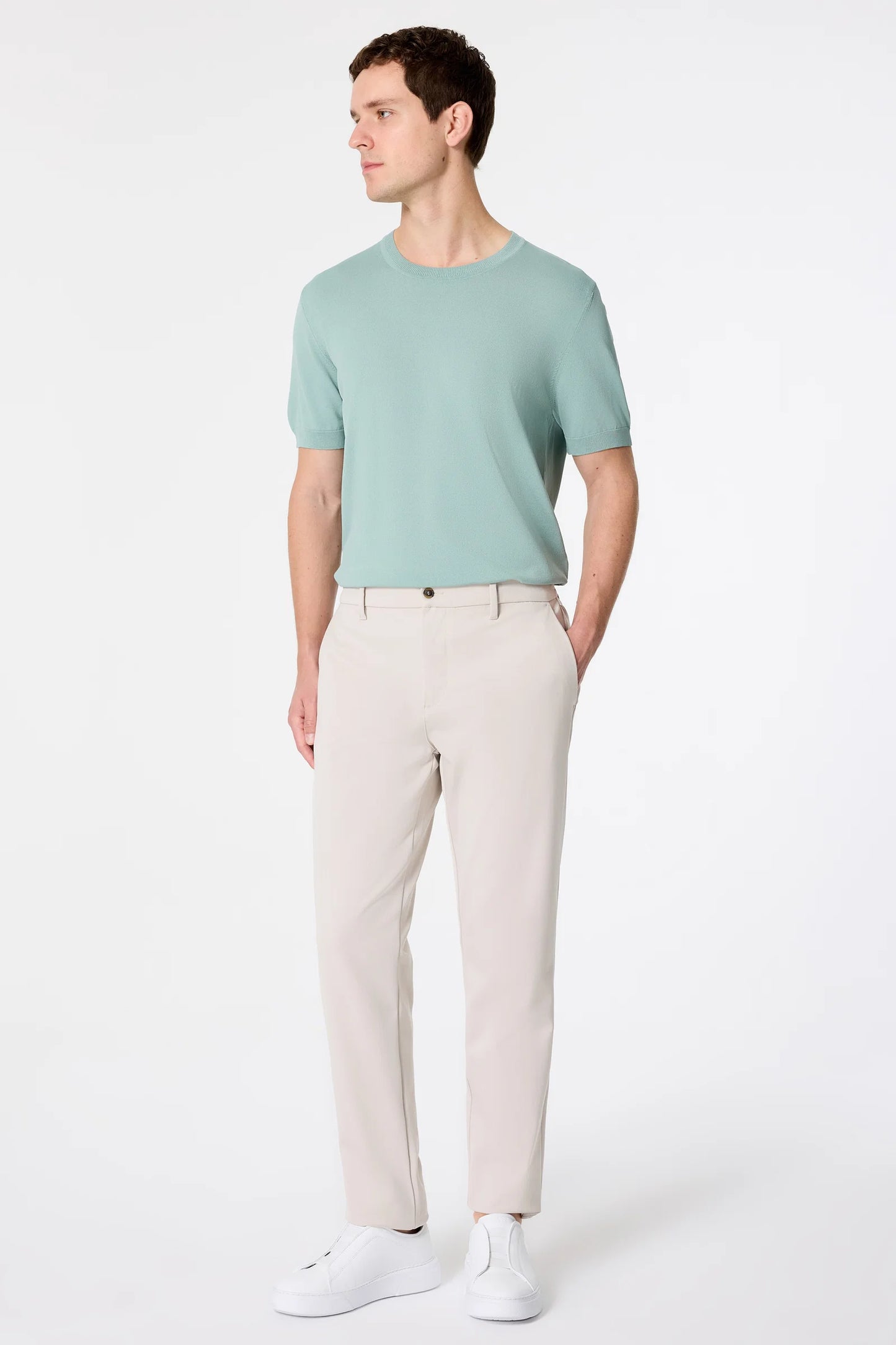 Tween Relaxed Fit (pilesiz) Bej Düz Jogger Pantolon