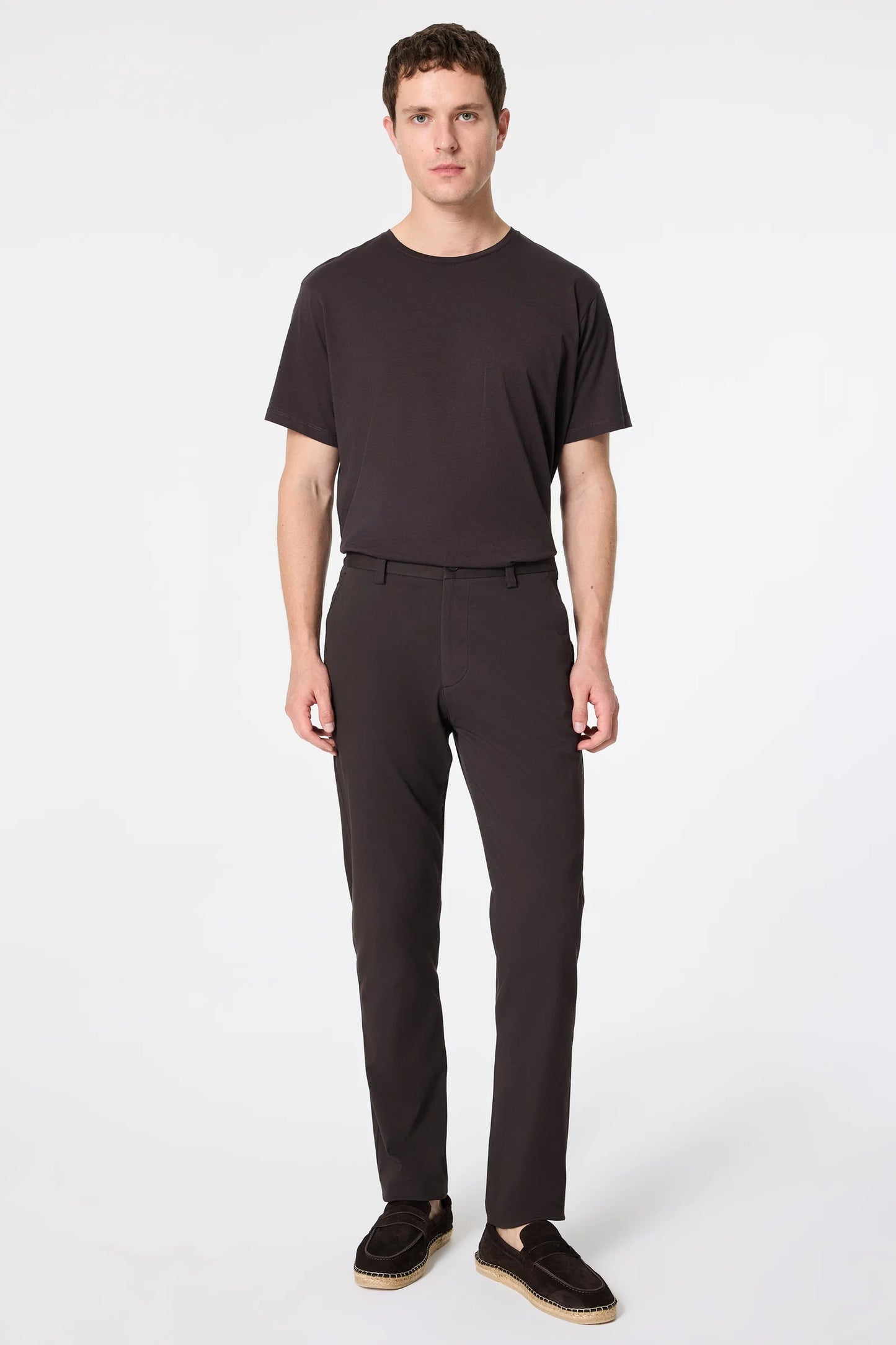 Damat Comfort Fit Kahverengi Düz Kumaş Pantolon