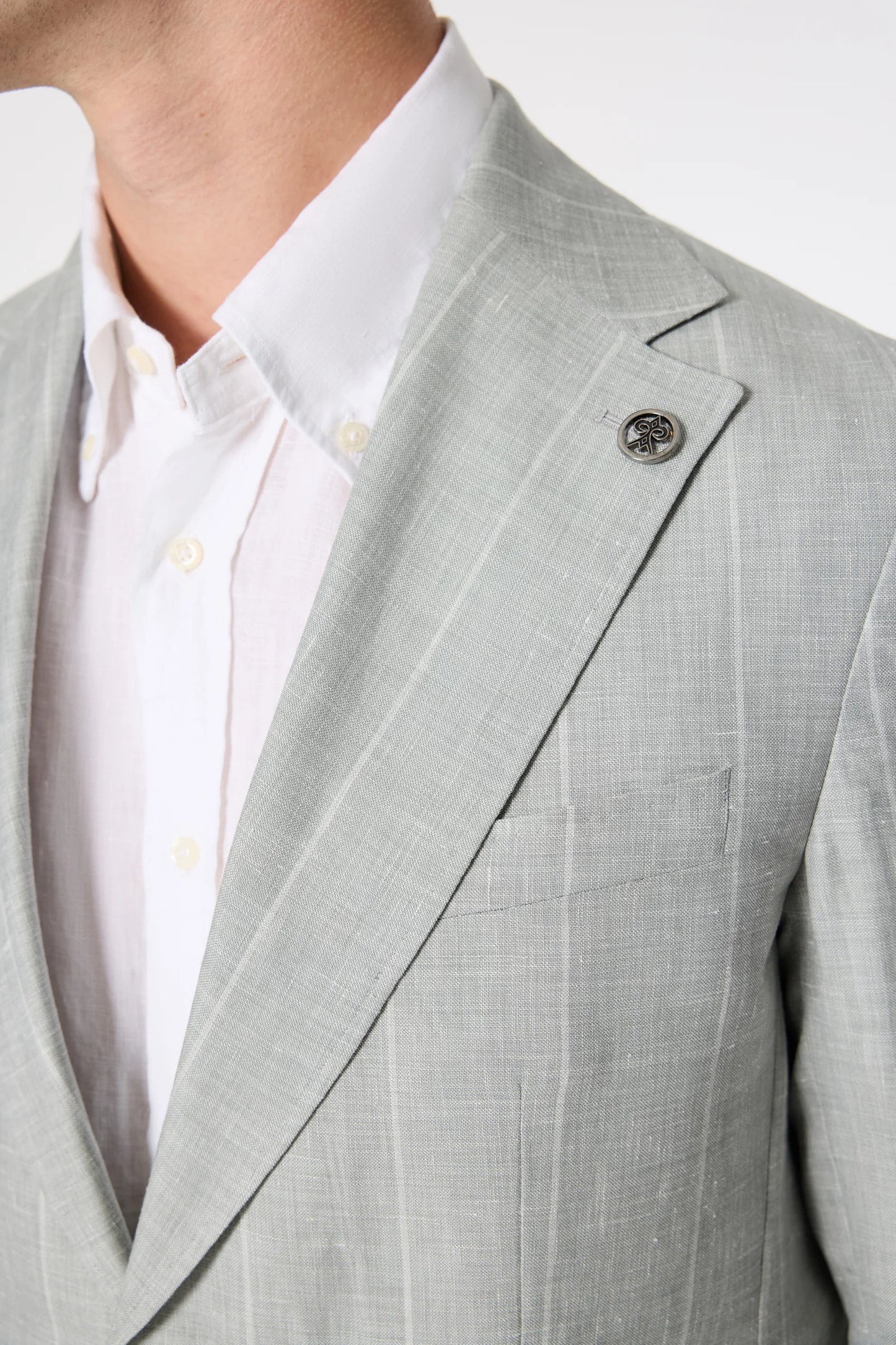 Damat Regular Fit Mint Çizgili Takim Elbise