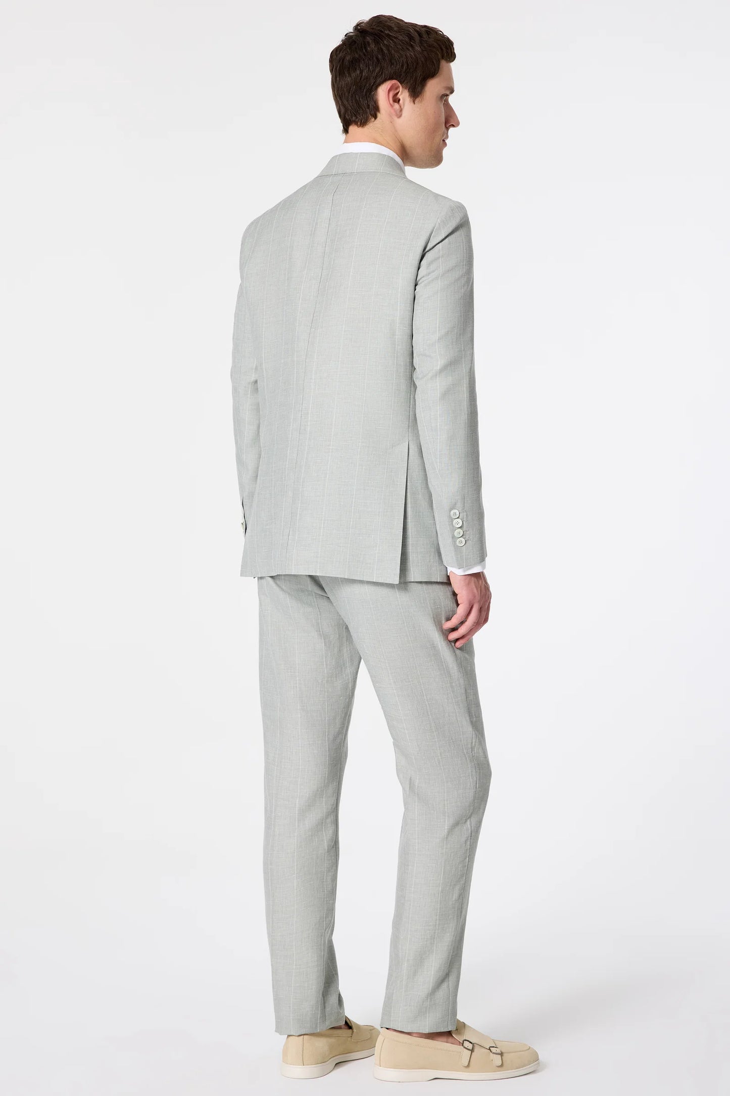 Damat Regular Fit Mint Çizgili Takim Elbise