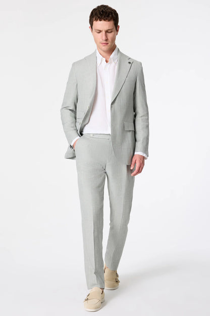 Damat Regular Fit Mint Çizgili Takim Elbise