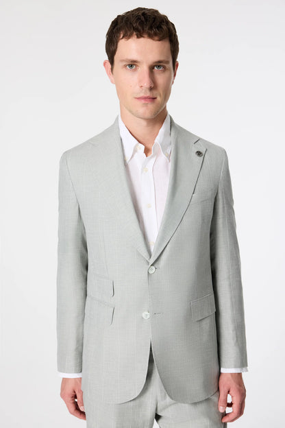 Damat Regular Fit Mint Çizgili Takim Elbise