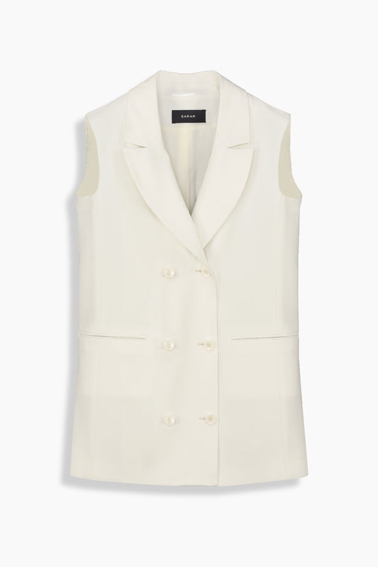 Silana Uzun Ekru Yelek