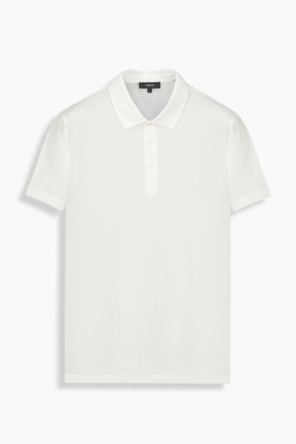 Regular Fit Polo Yaka Pamuklu Beyaz Tişört