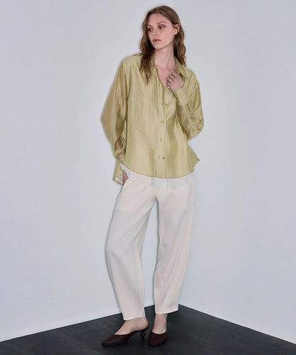 Ekru Keten Barrel Fit Pantolon Is1260003376018 | Ipekyol
