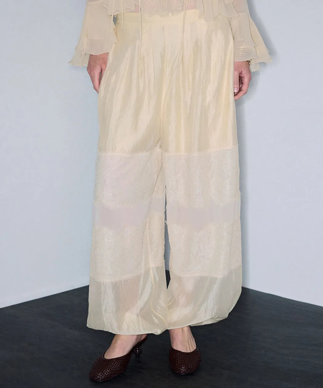 Ekru Dantel Mix Balon Fit Pantolon Is1260003377ab1 | Ipekyol